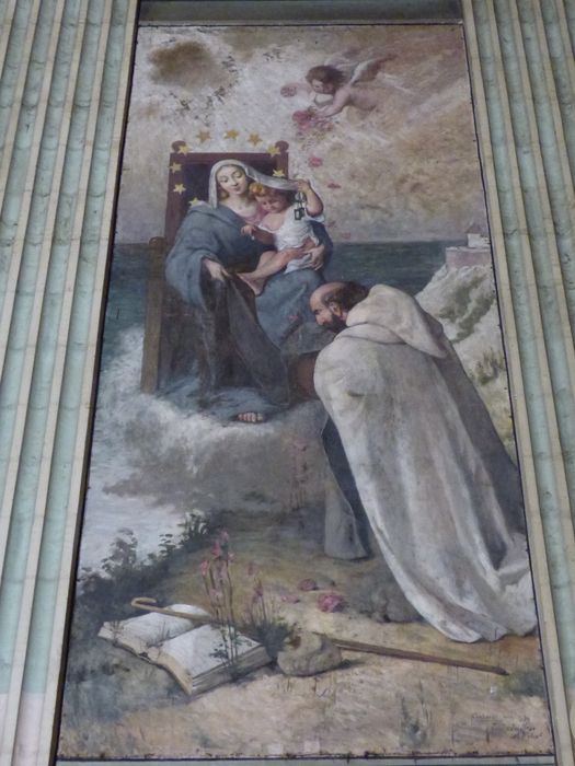 Peinture n°8 : Apparition de la Vierge à l'Enfant à saint Dominique