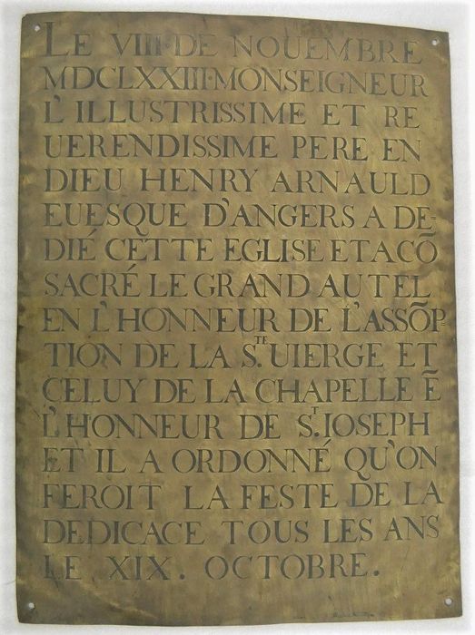 plaque commémorative (plaque de fondation)