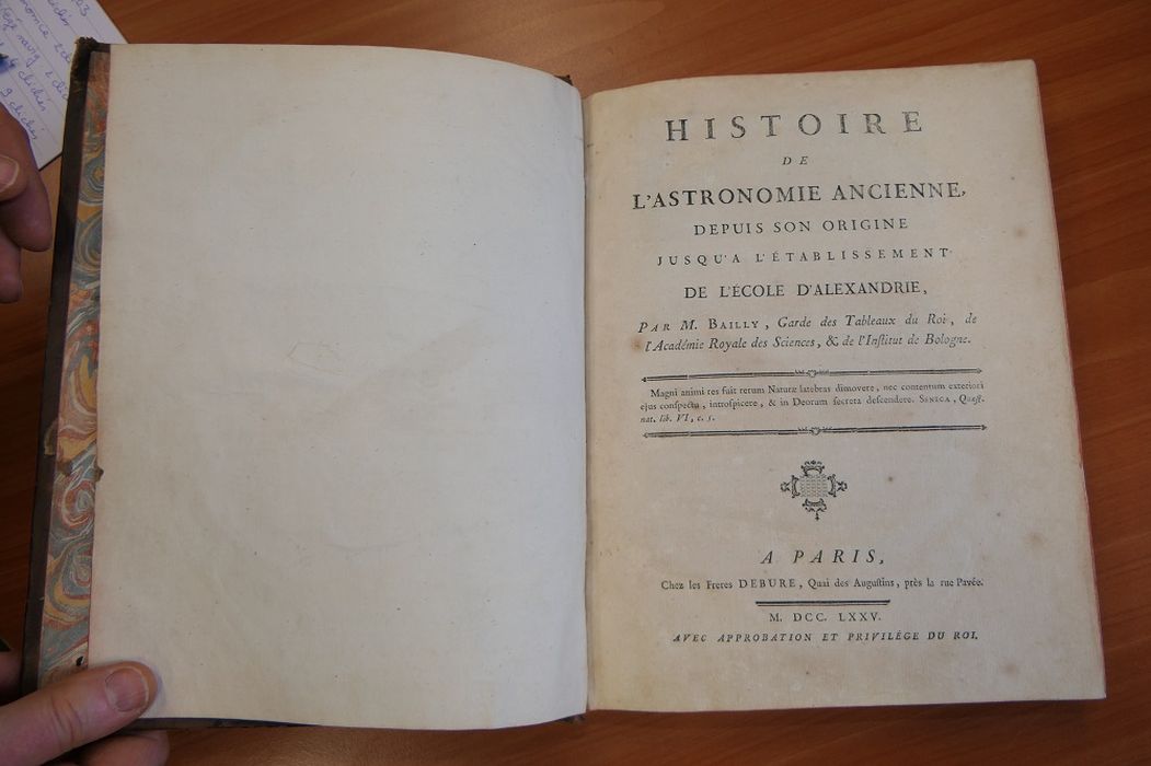 livre : Histoire de l'astronomie ancienne de Bailly