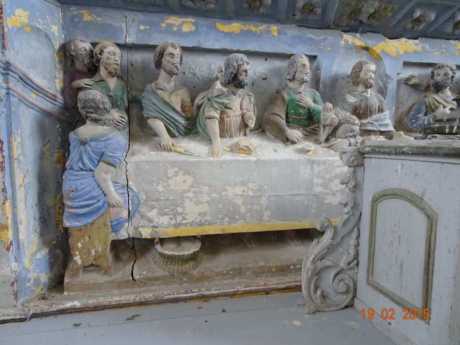 retable : La Cène, vue partielle - © Ministère de la Culture (France), Conservation des antiquités et des objets d’art de la Marne - Tous droits réservés