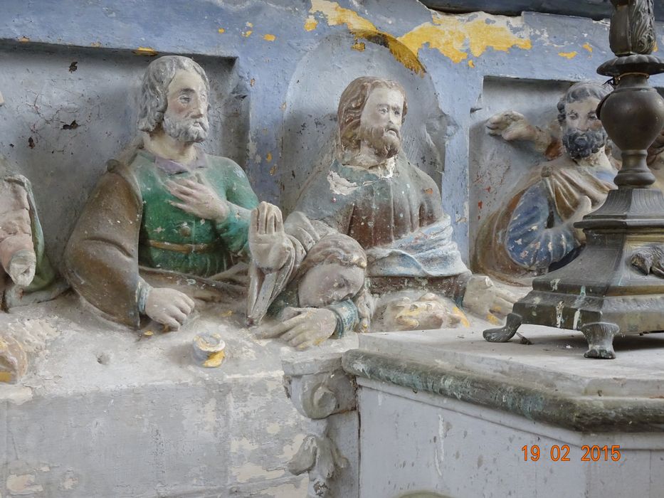 retable : La Cène, détail - © Ministère de la Culture (France), Conservation des antiquités et des objets d’art de la Marne - Tous droits réservés
