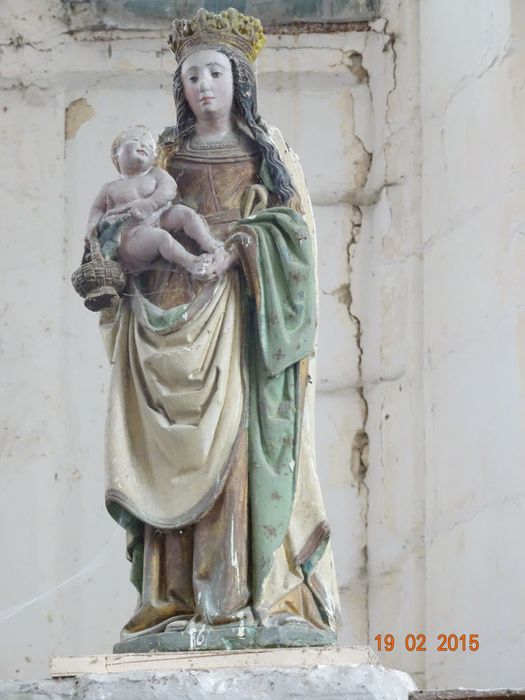 statue : Vierge à l'Enfant avec un canard - © Ministère de la Culture (France), Conservation des antiquités et des objets d’art de la Marne - Tous droits réservés