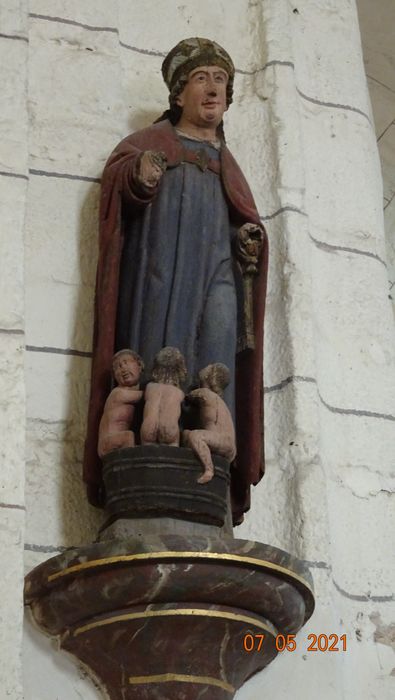 statue : Saint Nicolas - © Ministère de la Culture (France), Conservation des antiquités et des objets d’art de la Marne - Tous droits réservés