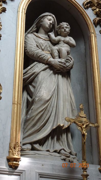 statue : Vierge à l'Enfant - © Ministère de la Culture (France), Conservation des antiquités et des objets d’art de la Marne - Tous droits réservés