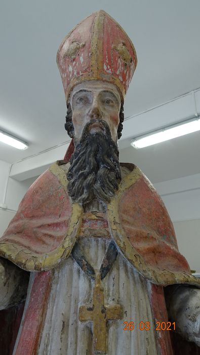 statue : Saint Memmie, vue partielle