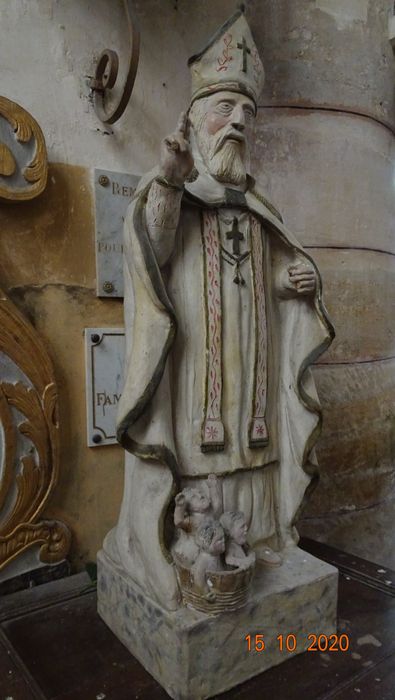 statue : Saint Nicolas - © Ministère de la Culture (France), Conservation des antiquités et des objets d’art de la Marne - Tous droits réservés