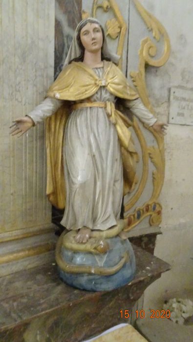 statue : Vierge de l’Immaculée conception - © Ministère de la Culture (France), Conservation des antiquités et des objets d’art de la Marne - Tous droits réservés