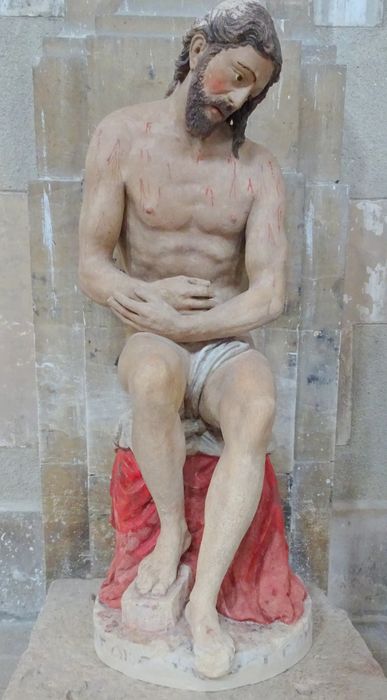 statue : Christ aux liens, vue partielle - © Ministère de la Culture (France), Conservation des antiquités et des objets d’art de la Marne - Tous droits réservés