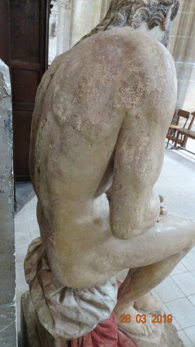 statue : Christ aux liens, détail - © Ministère de la Culture (France), Conservation des antiquités et des objets d’art de la Marne - Tous droits réservés