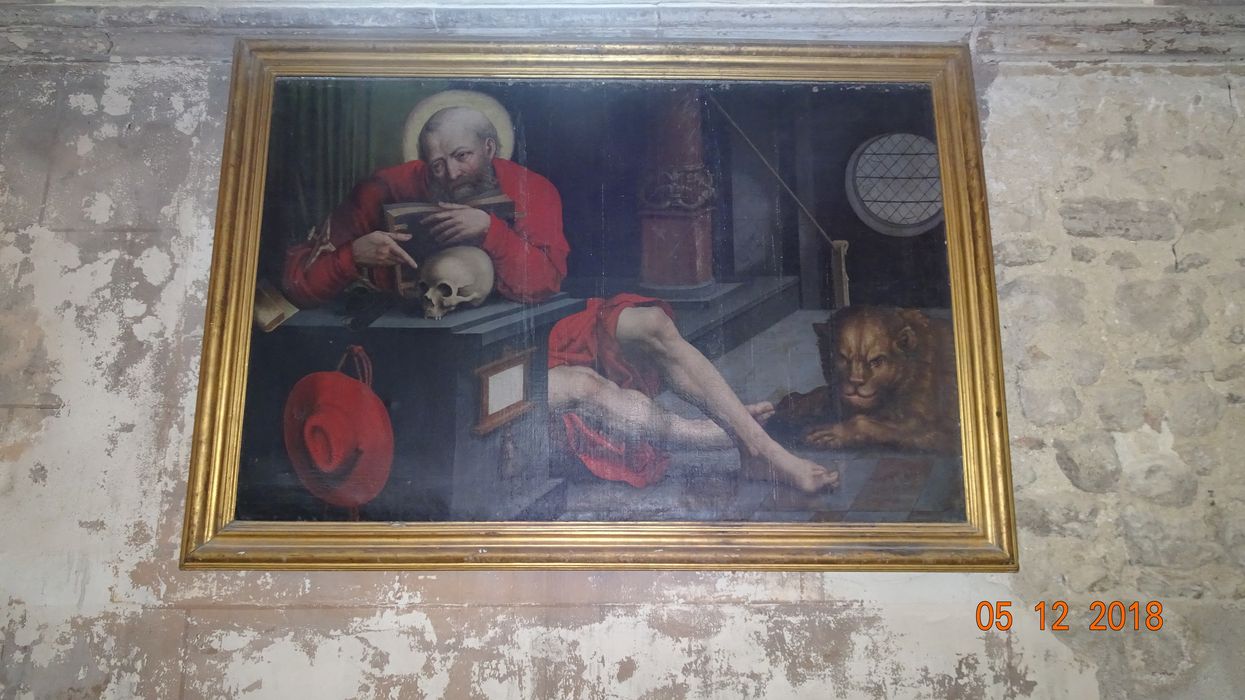 tableau : Saint Jérôme - © Ministère de la Culture (France), Conservation des antiquités et des objets d’art de la Marne - Tous droits réservés