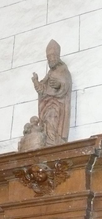 groupe sculpté : Saint Nicolas et les enfants