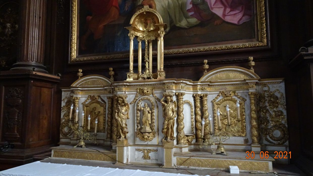 tabernacle, bas-relief du maître-autel : l'Annonciation