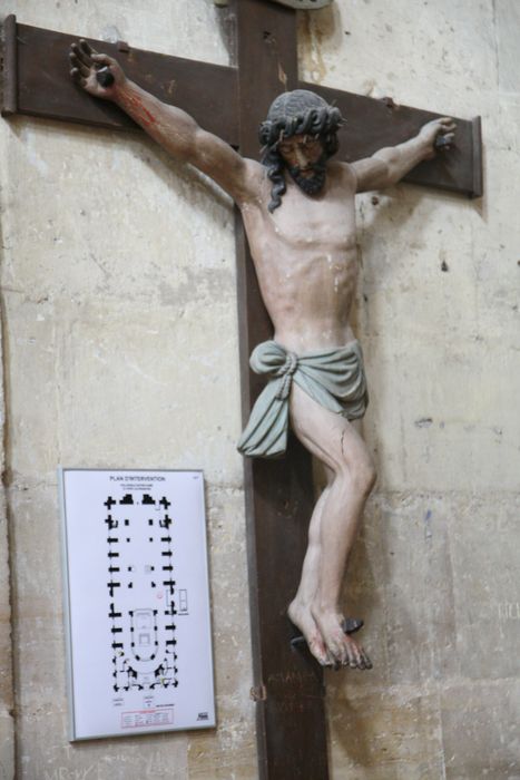 statue : Christ en croix - © Ministère de la Culture (France), Conservation des antiquités et des objets d’art de la Marne - Tous droits réservés