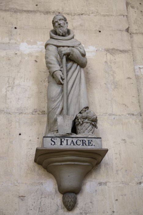 statue : Saint Fiacre - © Ministère de la Culture (France), Conservation des antiquités et des objets d’art de la Marne - Tous droits réservés