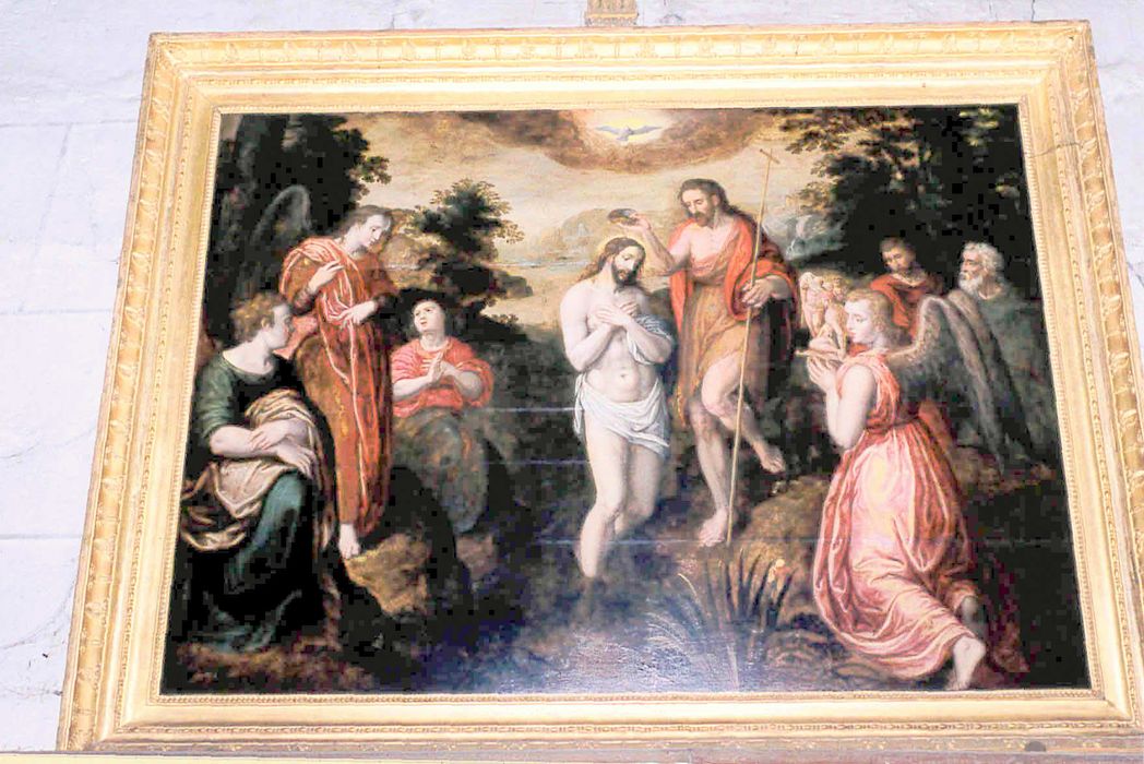 tableau, cadre : le Baptême du Christ