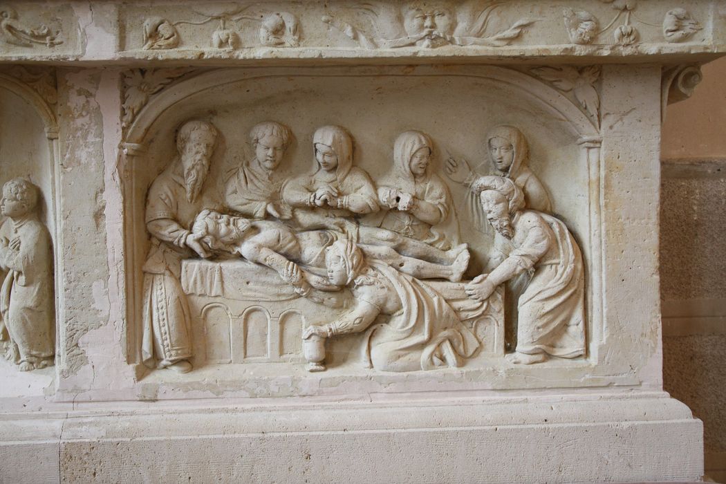 retable, bas-reliefs : Scènes de la vie du Christ, détail