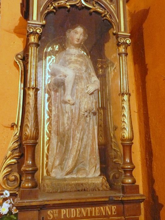 statue : Sainte Pudentienne - © Ministère de la Culture (France), Conservation des antiquités et des objets d’art de la Marne - Tous droits réservés