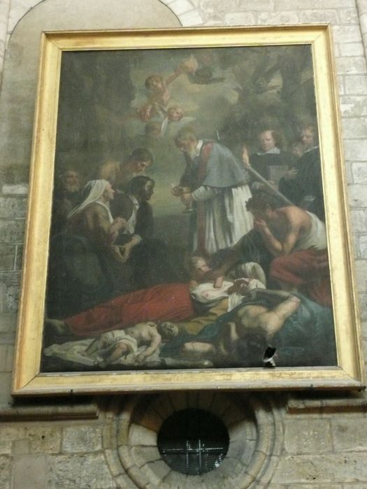 tableau : Aumône faite aux pauvres par saint Jean-Marie Vianney (l')