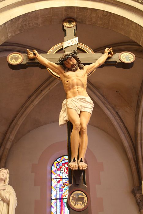 statue : Christ en croix - © Ministère de la Culture (France), Conservation des antiquités et des objets d’art de la Marne - Tous droits réservés