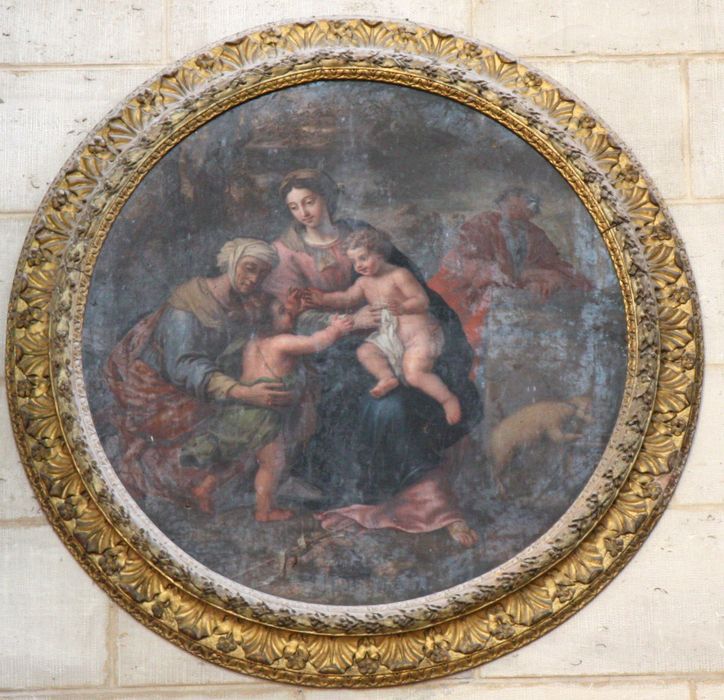 tableau : Sainte-Famille, sainte Elisabeth et saint Jean-Baptiste enfant (La)