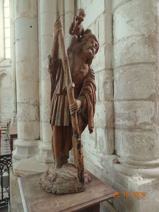 statue : Saint Christophe - © Ministère de la Culture (France), Conservation des antiquités et des objets d’art de la Marne - Tous droits réservés