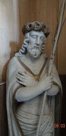 statue : Christ de douleur, vue partielle