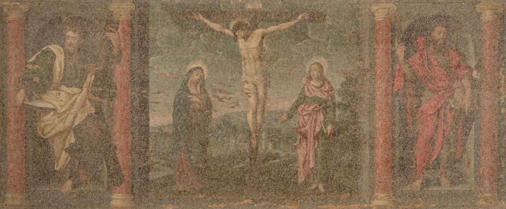 triptyque : Crucifixion, Saint Jean-Baptiste, Saint André