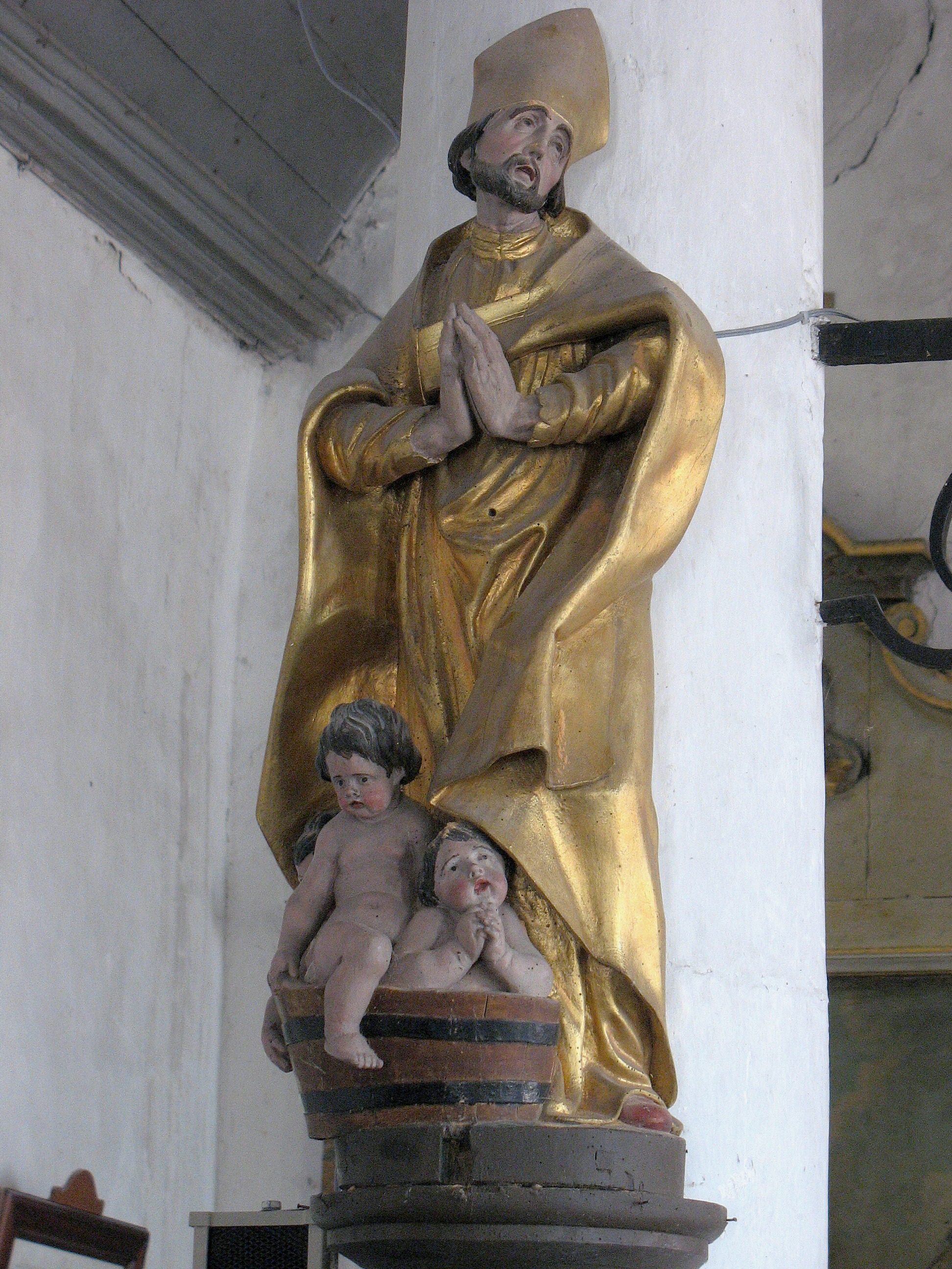 statue : Saint Nicolas - © Ministère de la culture ; © Conseil régional de Champagne-Ardenne ; © Conseil général de la Haute-Marne