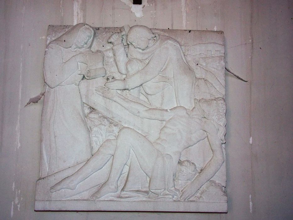 bas-relief (chemin de croix), détail d'une station