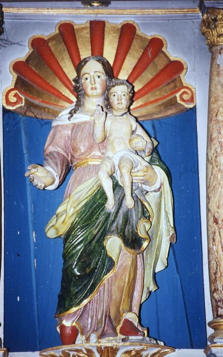 statuette d'applique : Vierge à l'Enfant dite Notre-Dame d'Orval