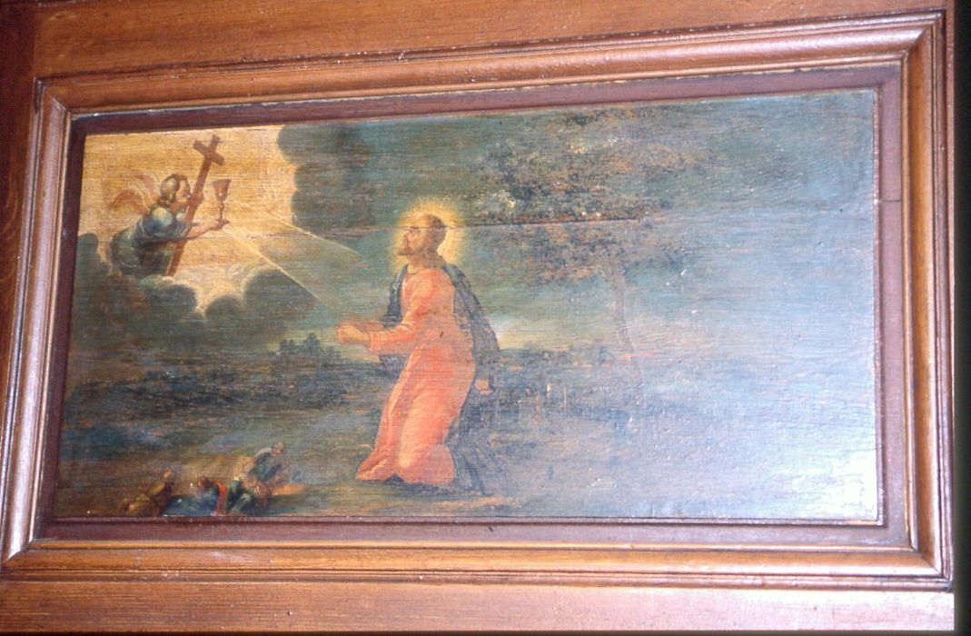 Tableau : le Christ au Jardin des oliviers et l'apparition de l'ange