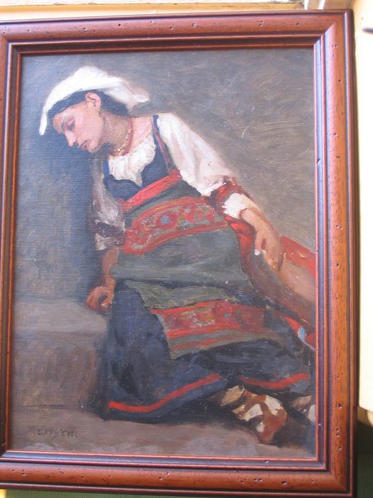 tableau : Portrait d'une jeune italienne endormie