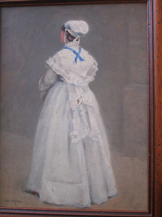 tableau : Portrait d'une jeune Cancalaise en habit de Marie
