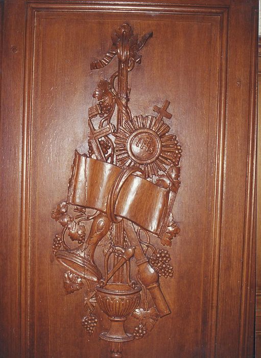 panneaux sculptés des boiseries du choeur, détail