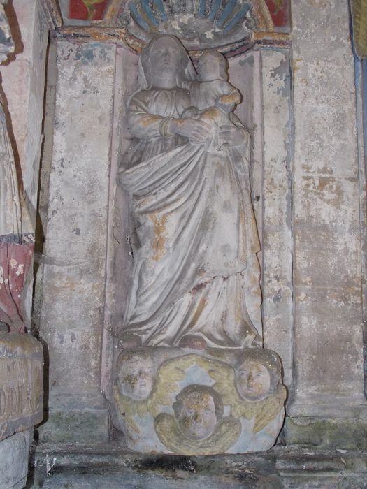 statue et son socle : Vierge à l'enfant