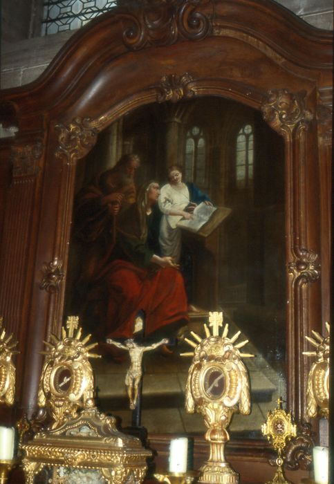 tableau : Education de la Vierge, avec Sainte Anne et Joachim