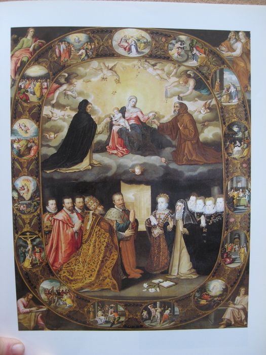 tableau : Notre-Dame-du-Rosaire ou La Vierge du Rosaire, Charles III, duc de Lorraine (1545-1608) et sa famille en prières