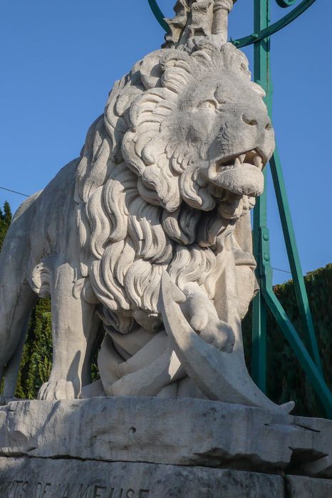 monument aux morts : monument aux victimes de la Guerre de 1870, dit Le Lion, vue partielle - © Ministère de la Culture (France), Conservation des antiquités et des objets d’art de la Meuse, tous droits réservés