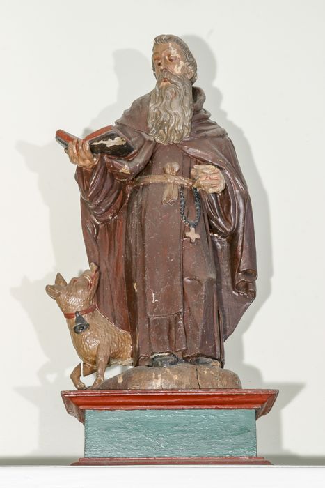 statue : Saint Antoine ermite - © Ministère de la Culture (France), Conservation des antiquités et des objets d’art de la Meuse – Tous droits réservés