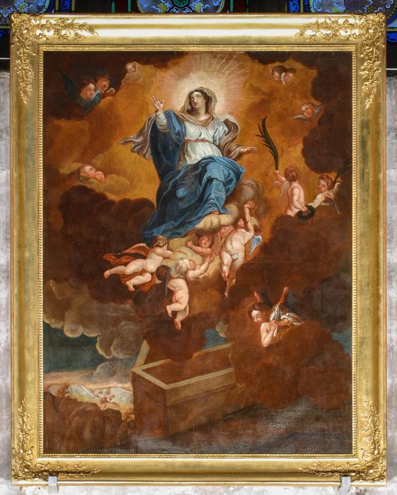 tableau, cadre : Assomption de la Vierge - © Ministère de la Culture (France), Conservation des antiquités et des objets d’art de la Meuse – Tous droits réservés