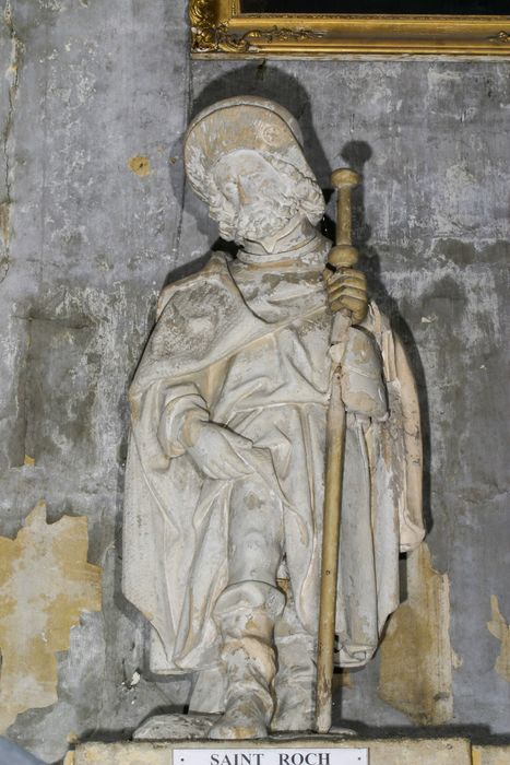 statue : Saint Roch - © Ministère de la Culture (France), Conservation des antiquités et des objets d’art de la Meuse – Tous droits réservés