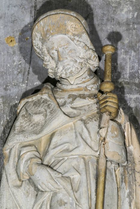 statue : Saint Roch, vue partielle - © Ministère de la Culture (France), Conservation des antiquités et des objets d’art de la Meuse – Tous droits réservés