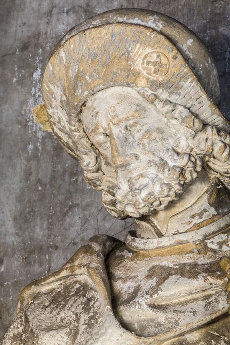 statue : Saint Roch, détail - © Ministère de la Culture (France), Conservation des antiquités et des objets d’art de la Meuse, tous droits réservés