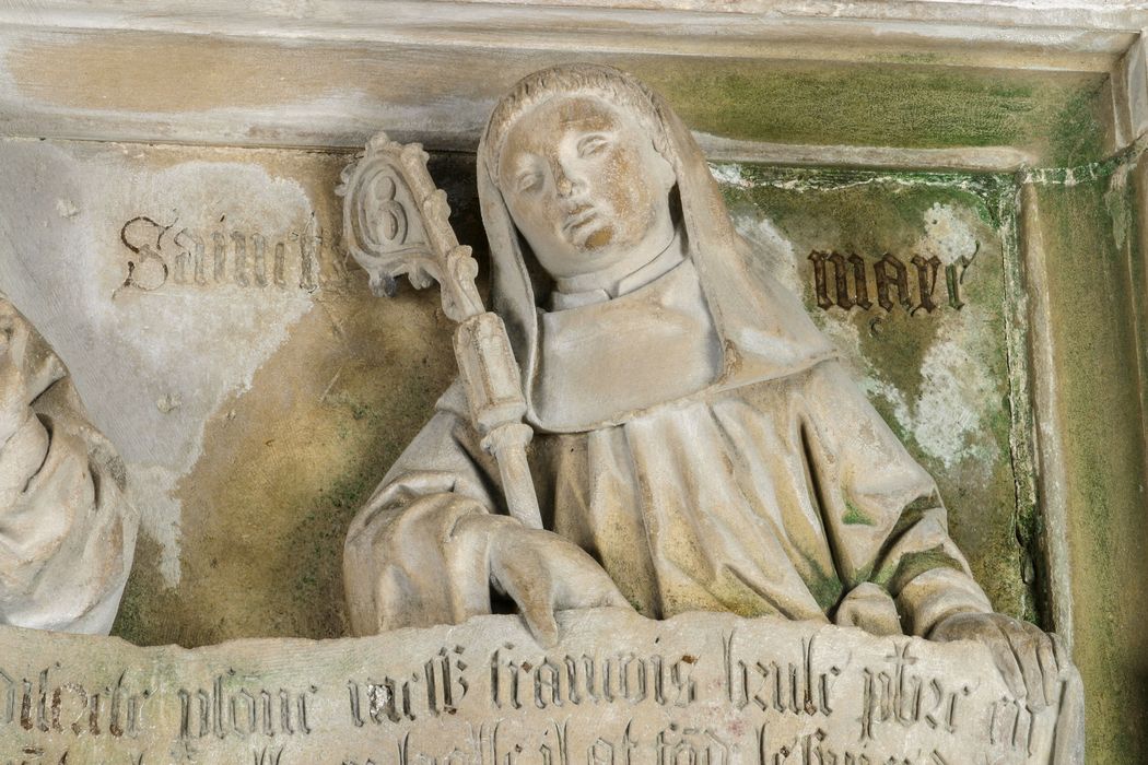 ex-voto, haut-relief, détail : Saint Marc - © Ministère de la Culture (France), Conservation des antiquités et des objets d’art de la Meuse, tous droits réservés