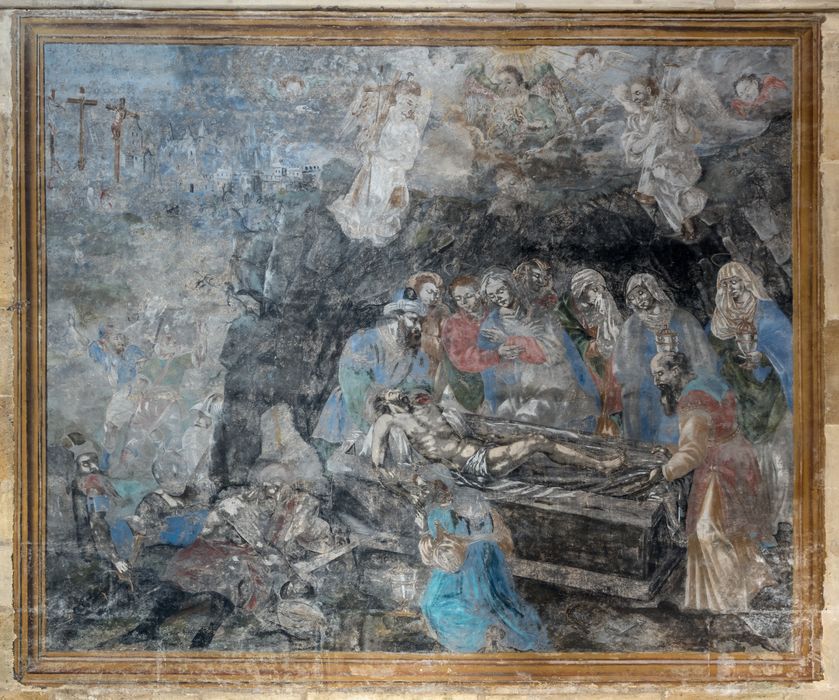 peinture monumentale : Mise au tombeau - © Ministère de la Culture (France), Conservation des antiquités et des objets d’art de la Meuse, tous droits réservés