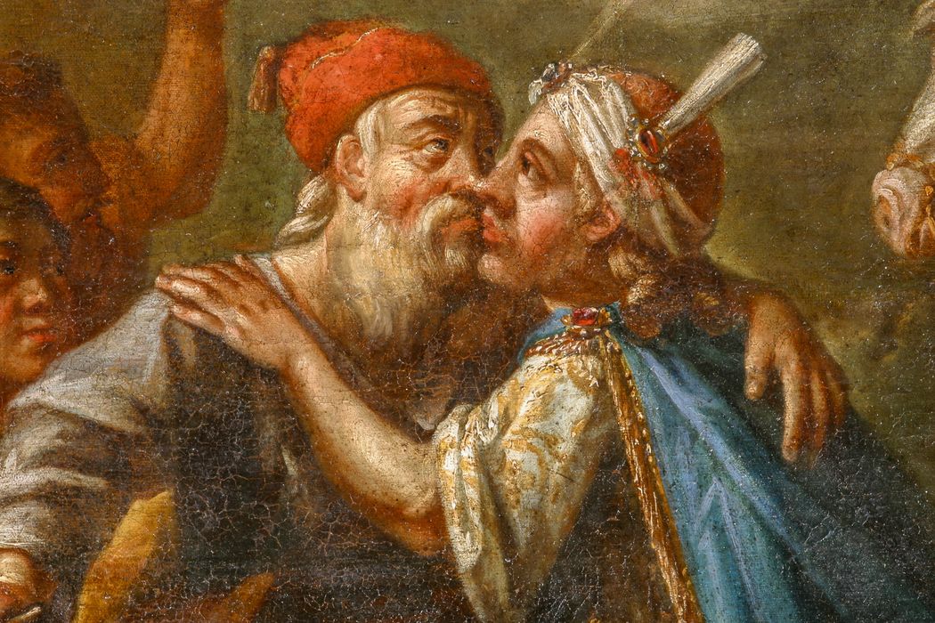 tableau : Rencontre de Jacob et Joseph en Egypte, détail