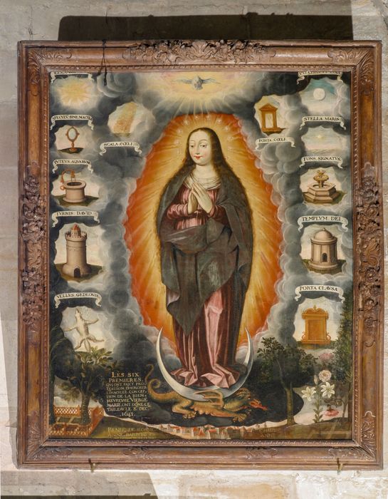 tableau, cadre : Immaculée Conception (l') - © Ministère de la Culture (France), Conservation des antiquités et des objets d’art de la Meuse – Tous droits réservés