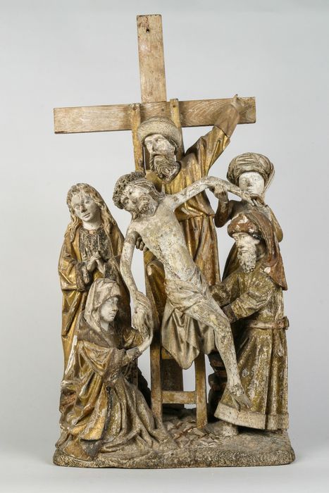 groupe sculpté : Descente de Croix - © Ministère de la Culture (France), Conservation des antiquités et des objets d’art de la Meuse, tous droits réservés