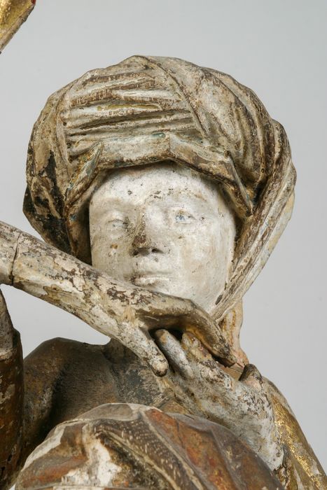 groupe sculpté : Descente de Croix, détail - © Ministère de la Culture (France), Conservation des antiquités et des objets d’art de la Meuse – Tous droits réservés