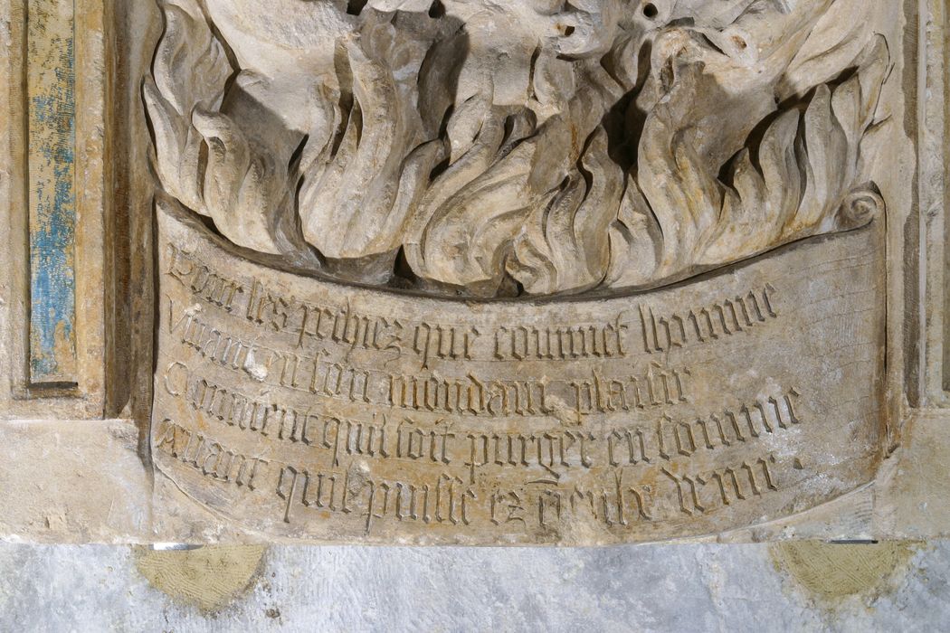 bas-relief : le Purgatoire, détail - © Ministère de la Culture (France), Conservation des antiquités et des objets d’art de la Meuse – Tous droits réservés